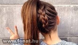 cop hajfonással kombinálva, fodrászat, fonat, copf